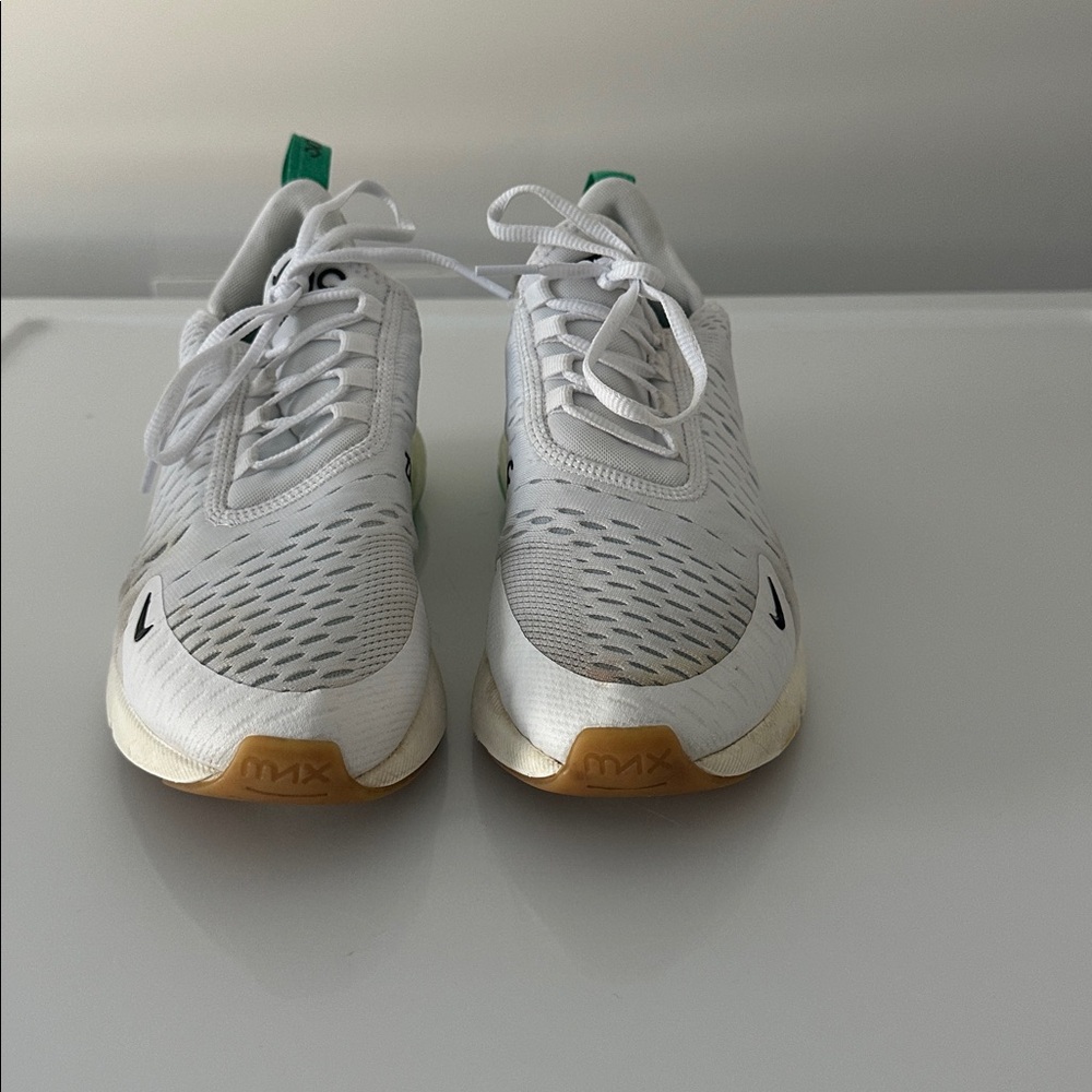 Nike Women's Air Max 270 White Green Sneakers - Picture 3 of 6
